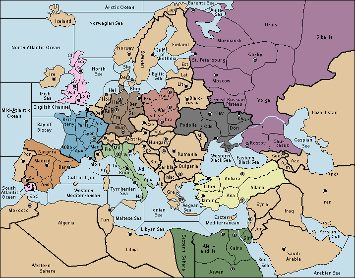The map for the Modern2 Variant